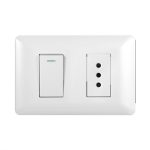 INTERRUPTOR DOBLE Y TOMACORRIENTE SIMPLE 10 A