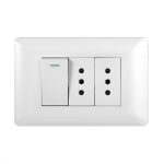 INTERRUPTOR SIMPLE Y TOMACORRIENTE DOBLE 10 A